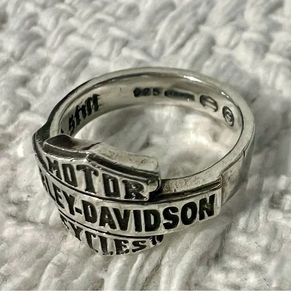 Harley-Davidson Sterling Silver Bar & Shield Logo Ring, Vintage 2010, EUC - Picture 5 of 8